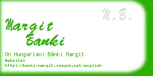 margit banki business card